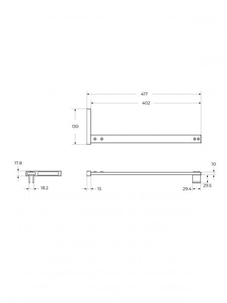 Душевая перегородка Belbagno UNO-L-1-TB-90-GR-GM
