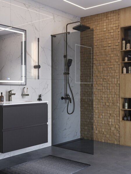 Душевая перегородка Belbagno UNO-L-1-TB-110-GR-GM