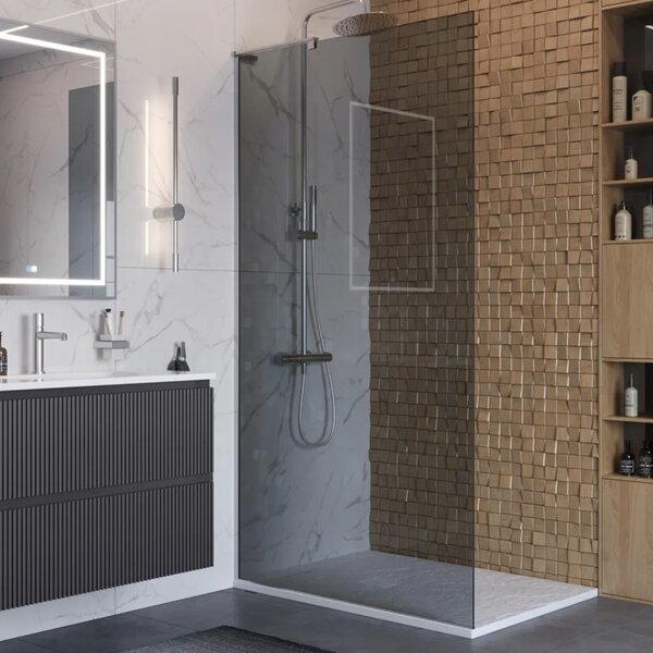 Душевая перегородка Belbagno UNO-L-1-TB-80-GR-Cr