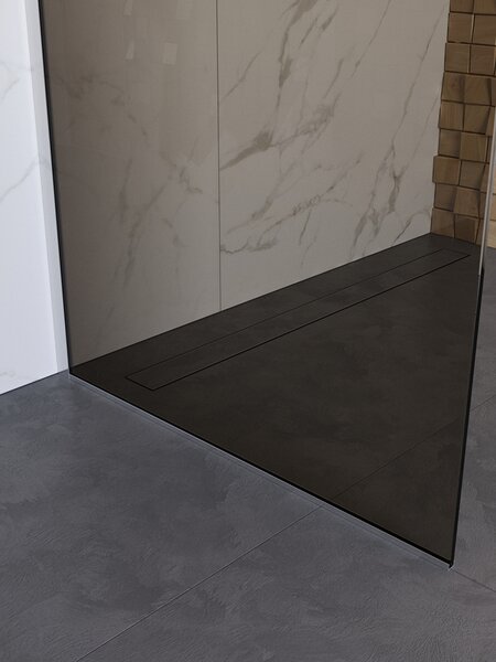 Душевая перегородка Belbagno UNO-L-1-TB-90-BR-Cr