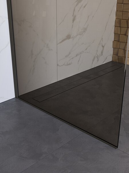 Душевая перегородка Belbagno UNO-L-1-TB-100-BR-GM