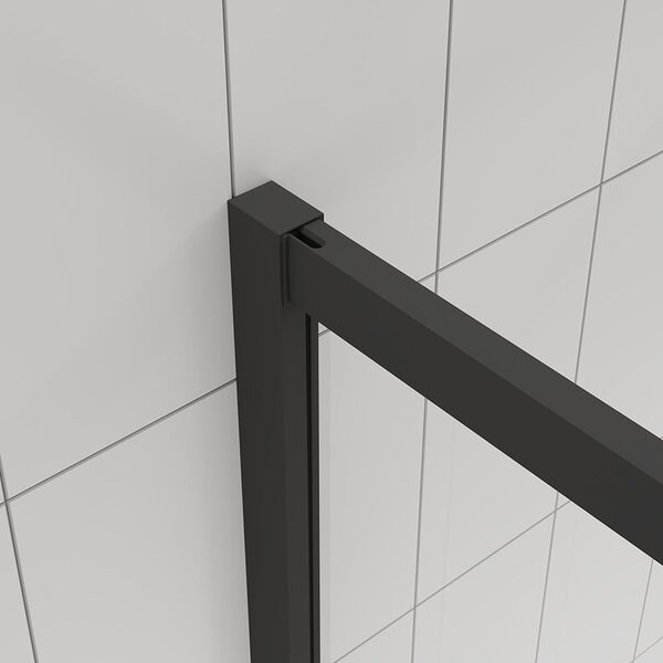 Душевой угол Veconi Evo 300 B, 1100х900x1950, черный матовый, тонированное матовое стекло