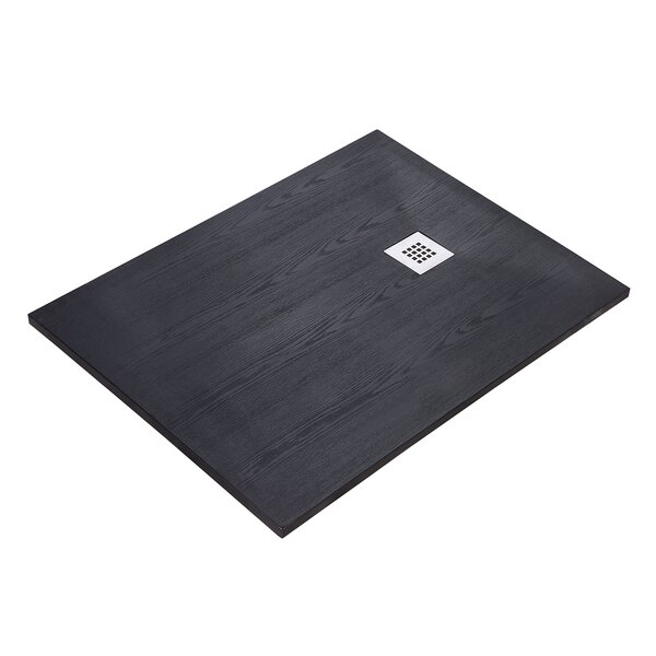 Душевой поддон WasserKraft Dill 61T06 120х80 из искусственного камня, цвет черный текстура дерево