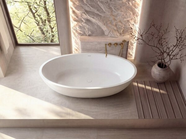 Ванна из искусственного камня Fontana Адель 170х85