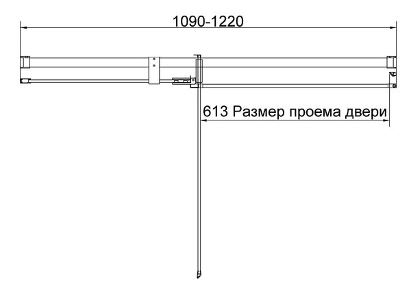 Душевая дверь Vincea Экстенза (Extenza) VDP-4EX1112CLGM 120x195 см, профиль вороненая сталь. Размер регулировки 1090-1220 мм