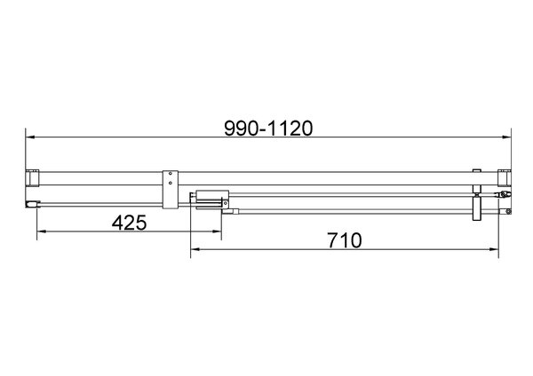 Душевая дверь Vincea Экстенза (Extenza) VDP-4EX1011CLBN 110x195 см, профиль никель. Размер регулировки 990-1120 мм