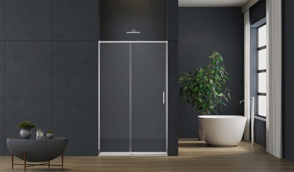 Душевая дверь Vincea Софт 2 (Soft 2) VDS-3SO2130CL 130x200 см, профиль хром. Размер регулировки 990-1010 мм