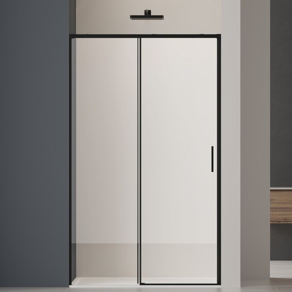 Душевая дверь Vincea Софт 2 (Soft 2) VDS-3SO2120CLB 120x200 см, профиль черный матовый. Размер регулировки 990-1010 мм