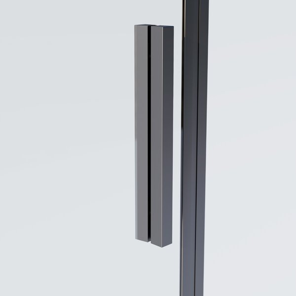 Душевая дверь Vincea Софт 2 (Soft 2) VDS-3SO2140CLGM 140x200 см, профиль вороненая сталь. Размер регулировки 1370-1400 мм