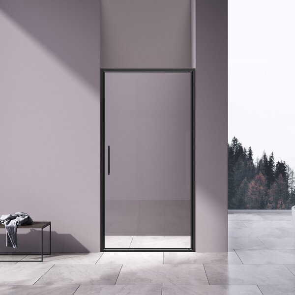 Душевая дверь Vincea Слим 8 (Slim 8mm) VDP-4SL100CLB 100x195 см, профиль черный матовый. Размер регулировки 980-1010 мм
