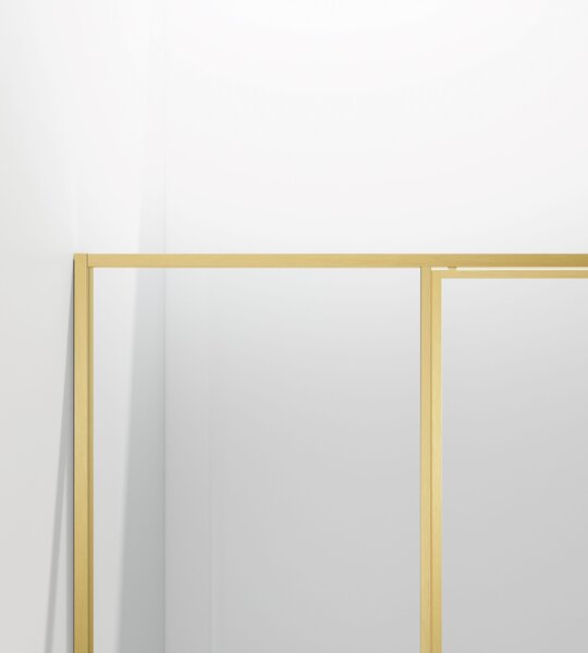 Душевая дверь Vincea Слим 8 (Slim 8mm) VDP-4SL120CLG 120x195 см, профиль золото матовое. Размер регулировки 1180-1210 мм