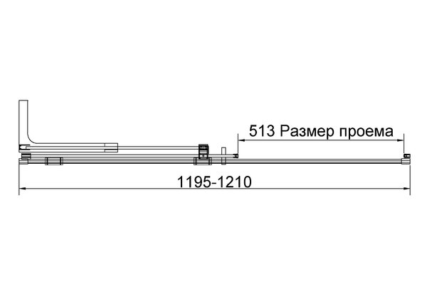 Душевая дверь Vincea Волк-Ин (Walk-In) VDS-4WSL120CLG-L 120x200 см, профиль золото матовое. Размер регулировки 1195-1210 мм