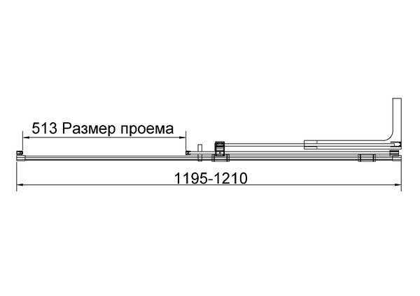 Душевая дверь Vincea Волк-Ин (Walk-In) VDS-4WSL120CLG-R 120x200 см, профиль золото матовое. Размер регулировки 1195-1210 мм