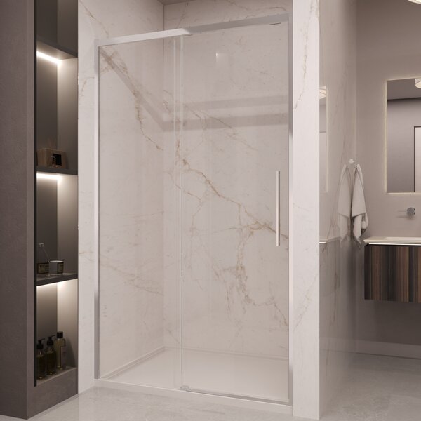 Душевая дверь Vincea Стелла (Stella) VDS-1ST130CL 130x200 см, профиль хром. Размер регулировки 1280-1300 мм