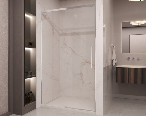 Душевая дверь Vincea Стелла (Stella) VDS-1ST150CL 150x200 см, профиль хром. Размер регулировки 1480-1500 мм