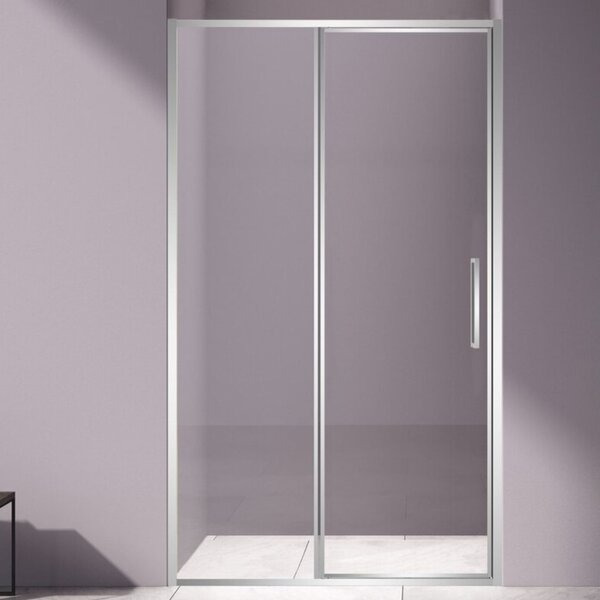 Душевая дверь Vincea Слим 8 (Slim 8mm) VDP-4SL900CL 90x195 см, профиль хром. Размер регулировки 880-910 мм