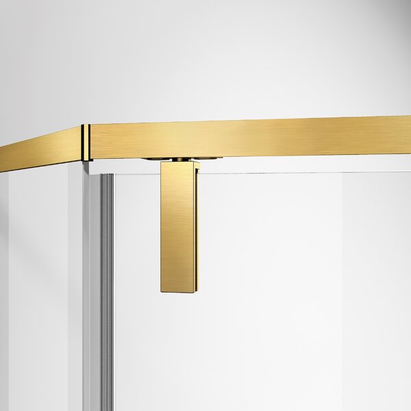 Душевой уголок Vincea Слим-Н (Slim-N) VSP-4SN100CLG, 1000*1000, брашированное золото, стекло прозрачное