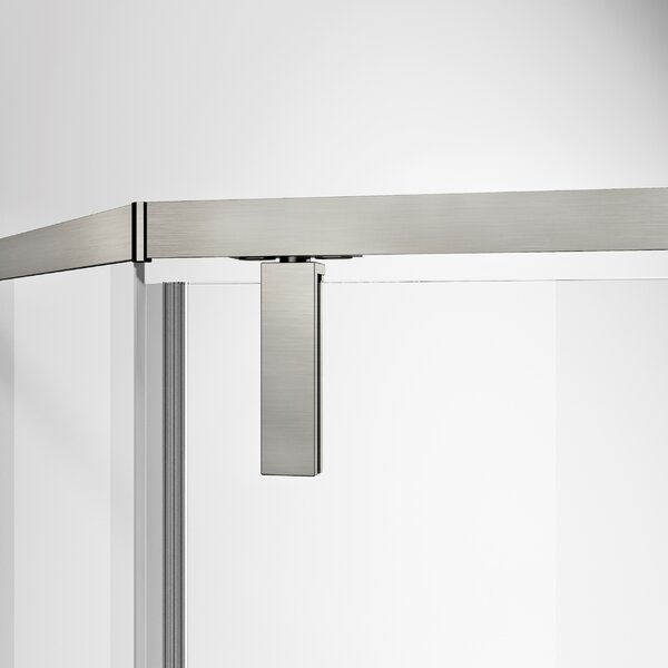 Душевой уголок Vincea Слим-Н (Slim-N) VSP-4SN900CLBN, 900*900, брашированный никель, стекло прозрачное