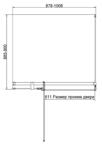 Душевой уголок Vincea Экстенза (Extenza) VSR-4EX901090CLGM, 900/1000*900, вороненая сталь, стекло прозрачное