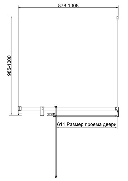 Душевой уголок Vincea Экстенза (Extenza) VSR-4EX901010CLGM, 900/1000*1000, вороненая сталь, стекло прозрачное