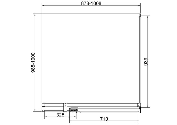 Душевой уголок Vincea Экстенза (Extenza) VSR-4EX901010CLGM, 900/1000*1000, вороненая сталь, стекло прозрачное