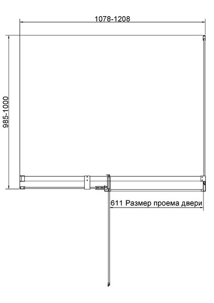 Душевой уголок Vincea Экстенза (Extenza) VSR-4EX111210CLGM, 1100/1200*1000, вороненая сталь, стекло прозрачное