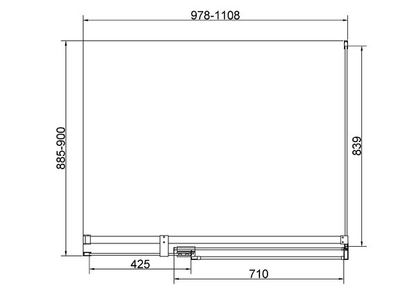 Душевой уголок Vincea Экстенза (Extenza) VSR-4EX101190CLBN, 1000/1100*900, брашированный никель, стекло прозрачное