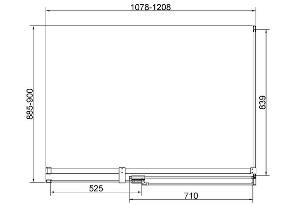 Душевой уголок Vincea Экстенза (Extenza) VSR-4EX111290CLBN, 1100/1200*900, брашированный никель, стекло прозрачное