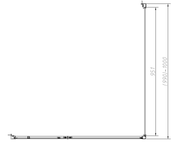 Душевой уголок Vincea Слим-Н (Slim-N) VSR-4SNP1010CLGM, 1000*1000, вороненая сталь, стекло прозрачное