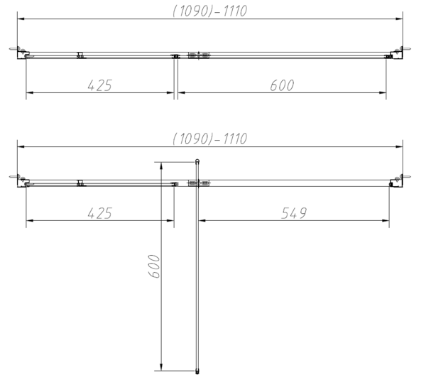Душевой уголок Vincea Слим-Н (Slim-N) VSR-4SNP9011CL, 1100*900, хром, стекло прозрачное