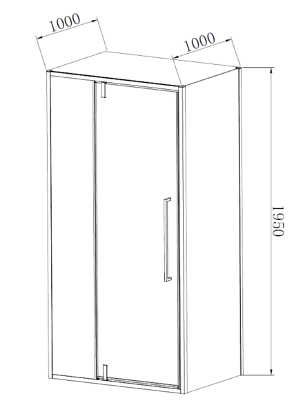 Душевой уголок Vincea Слим-Н (Slim-N) VSR-4SNP1011CL, 1100*1000, хром, стекло прозрачное