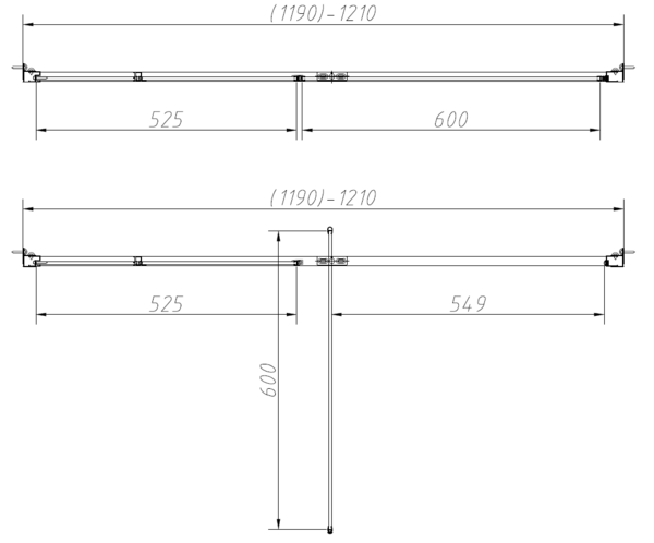 Душевой уголок Vincea Слим-Н (Slim-N) VSR-4SNP9012CL, 1200*900, хром, стекло прозрачное