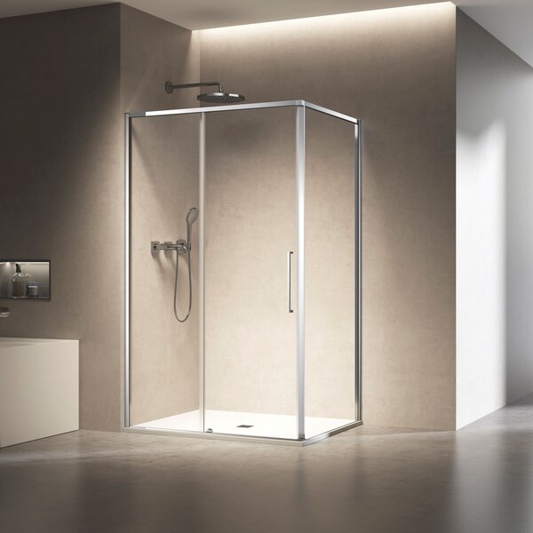 Душевой уголок Vincea Слим 8 (Slim 8mm) VSR-6SL8014CL, 1400*800, хром, стекло прозрачное