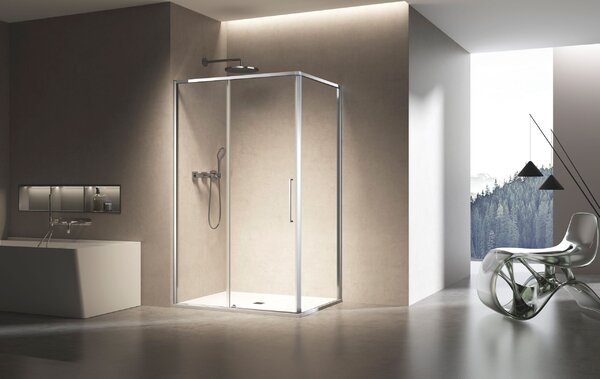 Душевой уголок Vincea Слим 8 (Slim 8mm) VSR-6SL8014CL, 1400*800, хром, стекло прозрачное