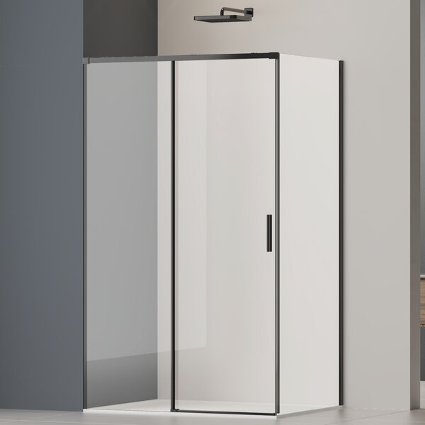 Душевой уголок Vincea Софт 2 (Soft 2) VSR-3SO28013CLB, 1300*800, черный, стекло прозрачное