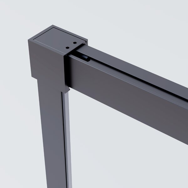 Душевой уголок Vincea Софт 2 (Soft 2) VSR-3SO28014CLGM, 1400*800, вороненая сталь, стекло прозрачное