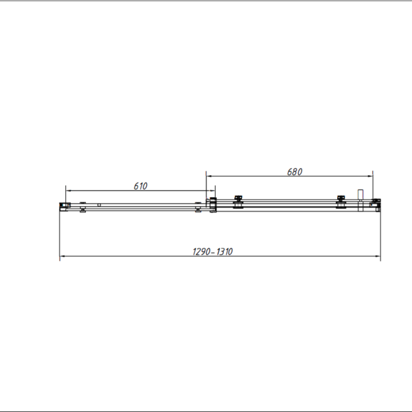 Душевой уголок Vincea Комо-Н (Como-N) VSR-4CN8013CGB, 1300*800, черный, стекло тонированное