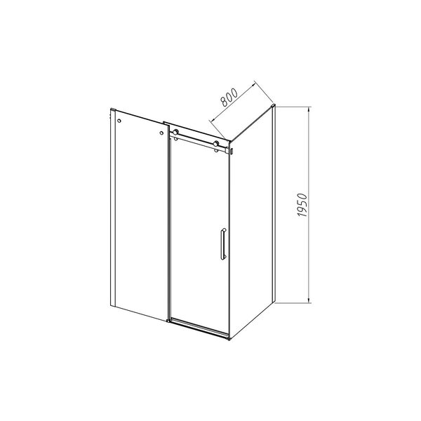 Душевой уголок Vincea Комо-Н (Como-N) VSR-4CN8013CGB, 1300*800, черный, стекло тонированное
