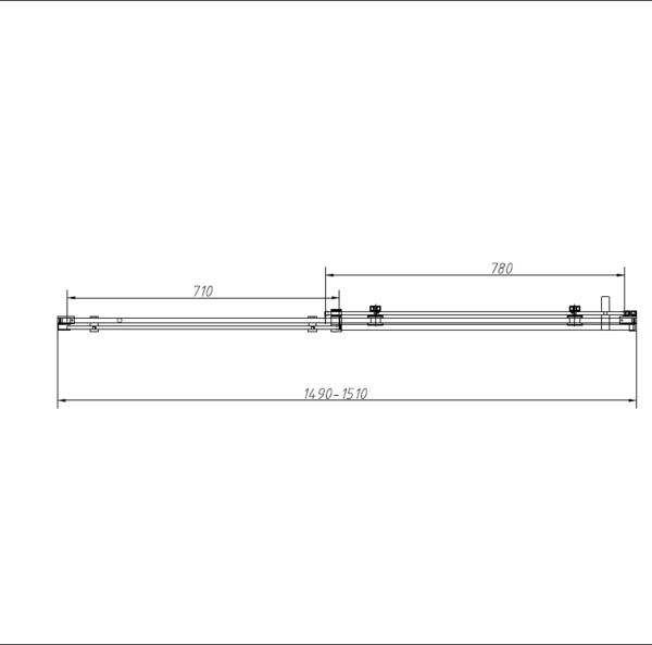 Душевой уголок Vincea Комо-Н (Como-N) VSR-4CN8015CGB, 1500*800, черный, стекло тонированное