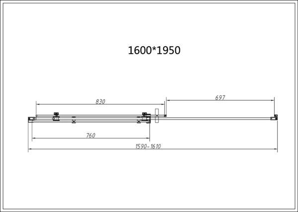Душевой уголок Vincea Комо-Н (Como-N) VSR-4CN8016CGB, 1600*800, черный, стекло тонированное