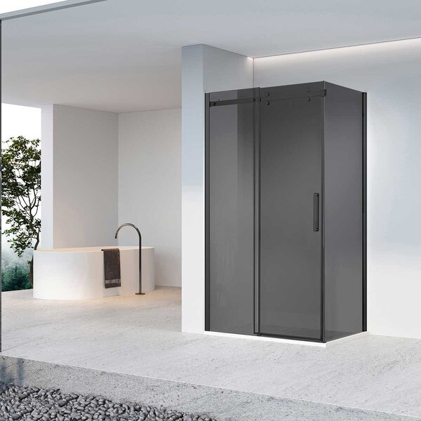 Душевой уголок Vincea Комо-Н (Como-N) VSR-4CN9015CGB, 1500*900, черный, стекло тонированное