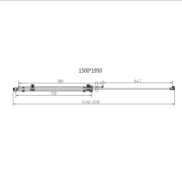 Душевой уголок Vincea Комо-Н (Como-N) VSR-4CN9015CGB, 1500*900, черный, стекло тонированное