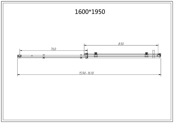 Душевой уголок Vincea Комо-Н (Como-N) VSR-4CN9016CGB, 1600*900, черный, стекло тонированное