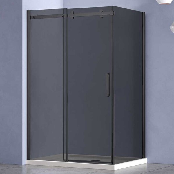 Душевой уголок Vincea Комо-Н (Como-N) VSR-4CN8016CGB, 1600*800, черный, стекло тонированное