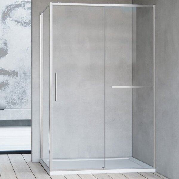 Душевой уголок Vincea Слим Софт (Slim Soft) VSR-1SS9012CLBN, 1200*900, брашированный никель, стекло прозрачное