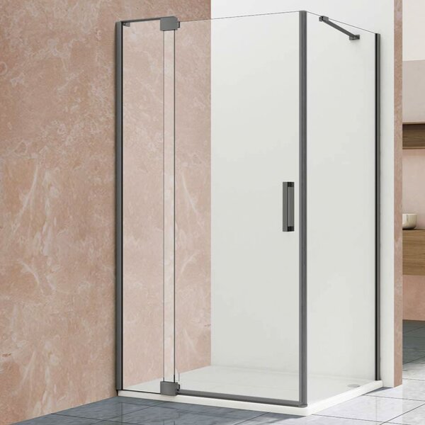 Душевой уголок Vincea Extra VSR-1E111210CLB, 1100/1200*1000, черный, стекло прозрачное