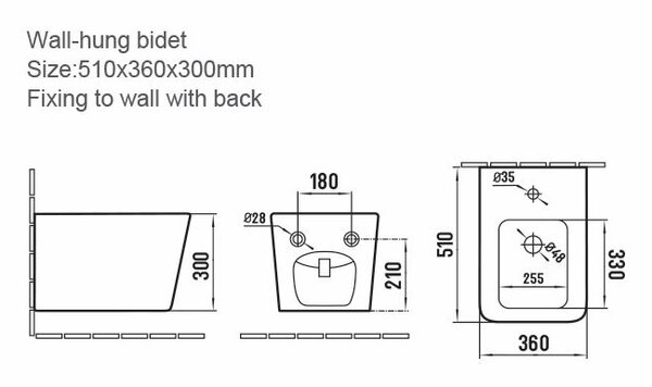 Boheme 967-BIDET-MW Zen биде матовый белый