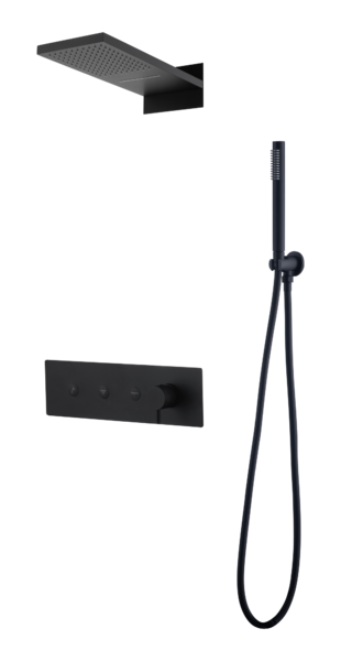 Душевая система Boheme Fusion 130-B Black скрытого монтажа