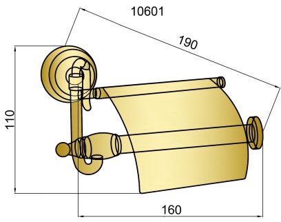 Держатель туалетной бумаги с крышкой Boheme Medici 10601