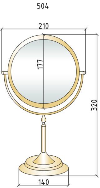 Зеркало косметическое настольное Boheme Imperiale 504